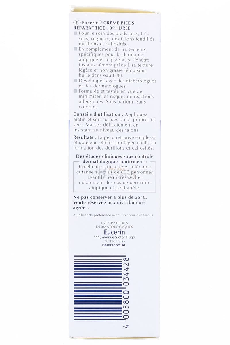 Pies con sequedad y callos que se benefician de Eucerin UreaRepair Plus.