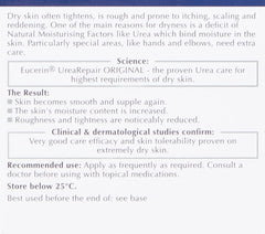 Aplicación suave con Eucerin UreaRepair 5% para piel sensible.