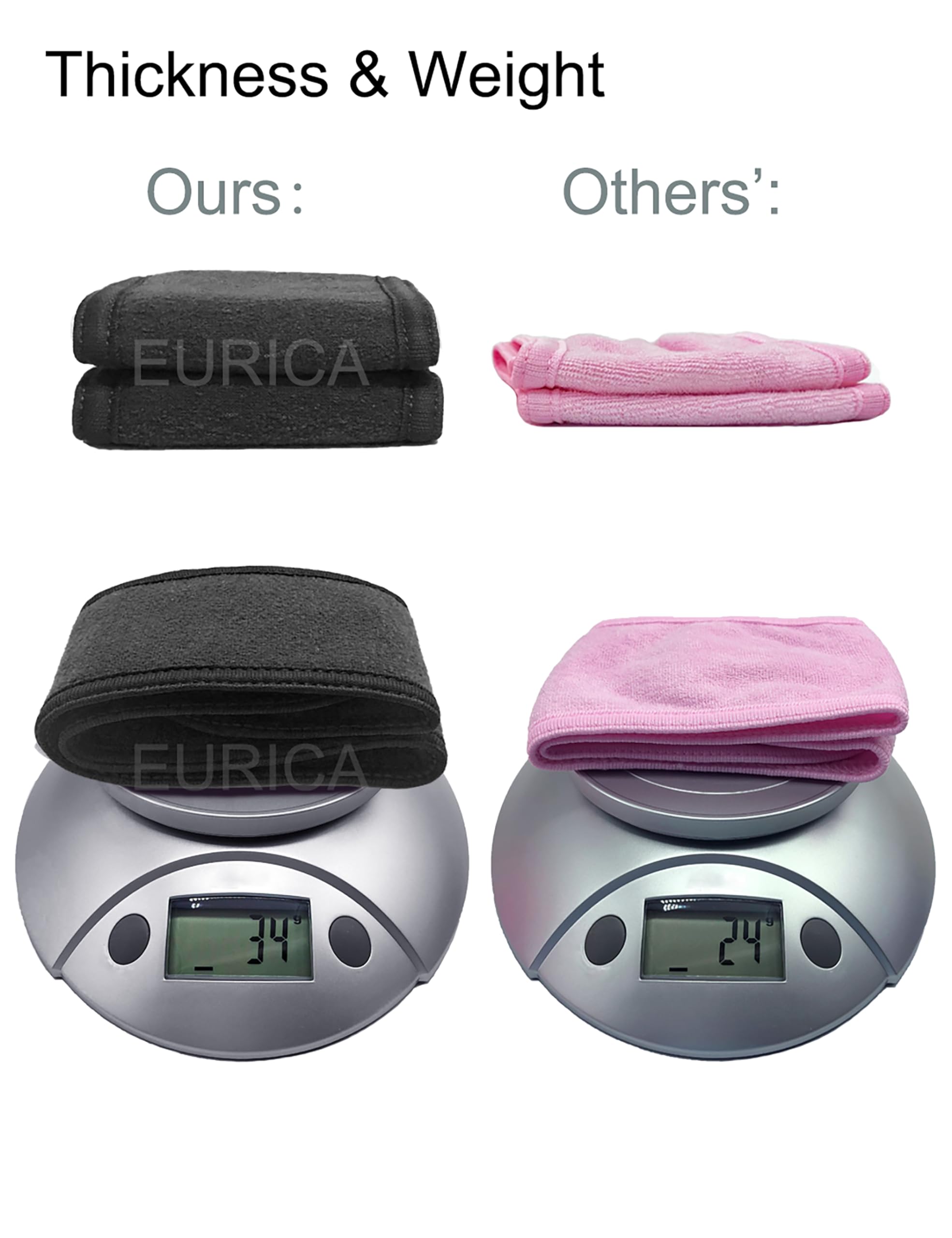 EUICAE banda terry suave y absorbente para cabello durante maquillaje y cuidado facial.