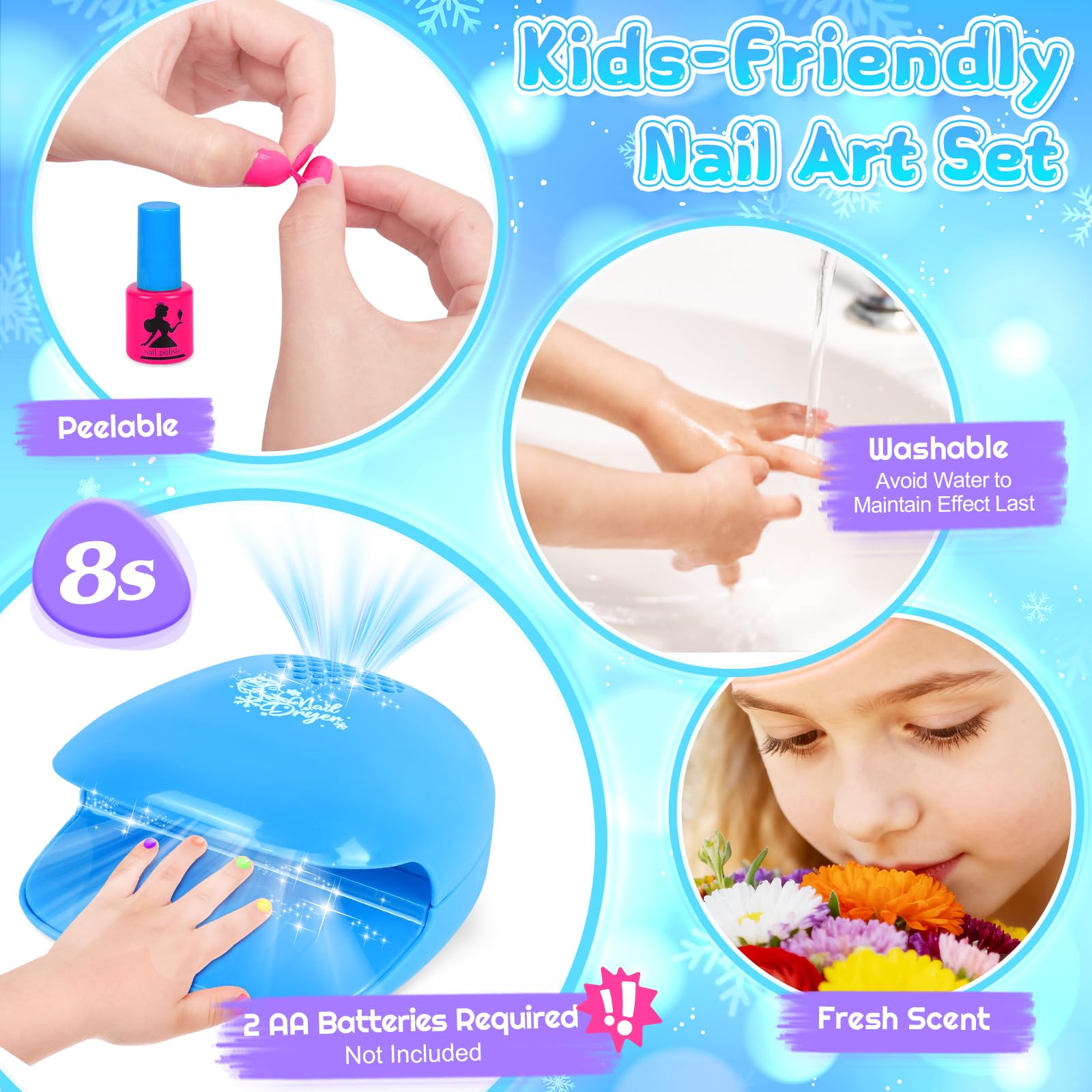 EULRGAUS secador de uñas incluido para secado rápido sin manchas.