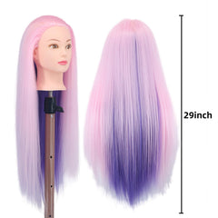 Cabello sintético de alta calidad de Eumos, detalle de fibra suave para peinados realistas.