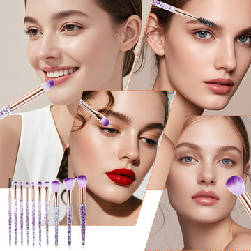 Pincel difuminador EupHHonycs cristal morado para mezcla suave