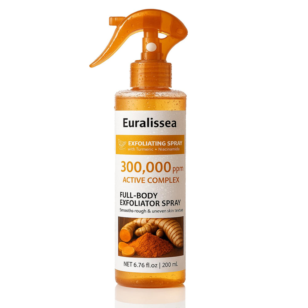 Euralissea Peel Shot Turmeric Mist: spray suave para cuerpo y rostro, piel suave.