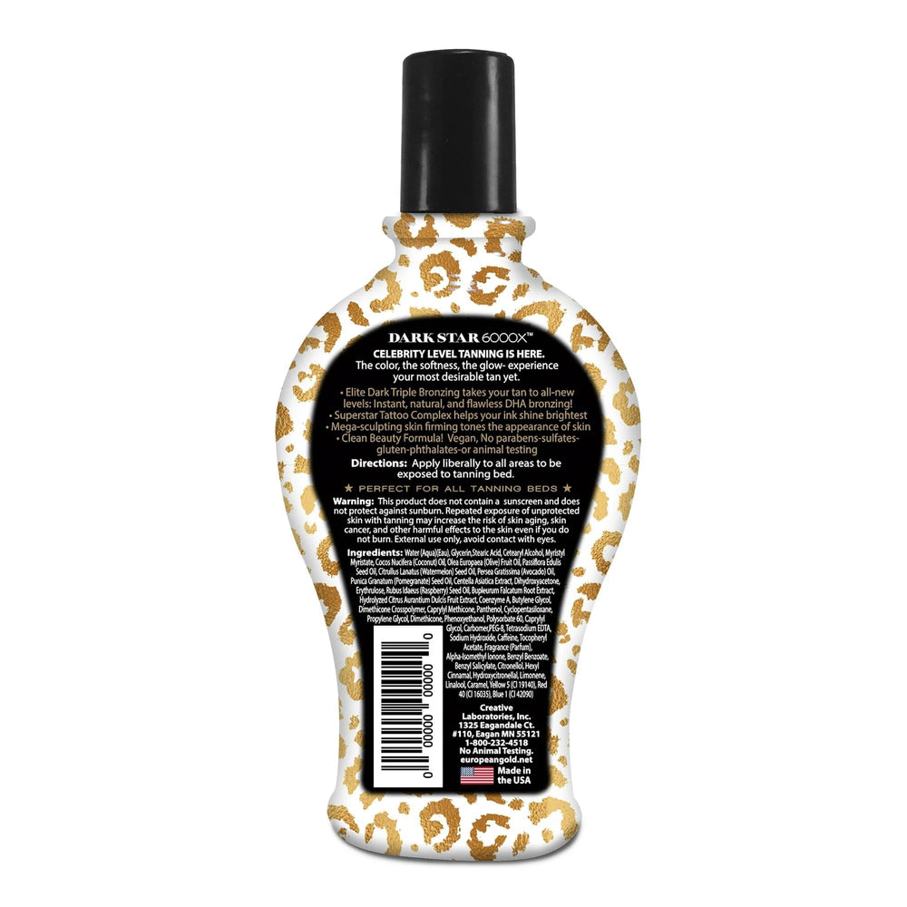 European Gold Dark Star 6000X: bronceado profundo y duradero con bronceadores de liberación.