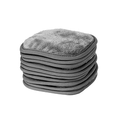 Eurow desmaquillante microfibra cara 5x5 gris ofrece limpieza suave sin frotar.