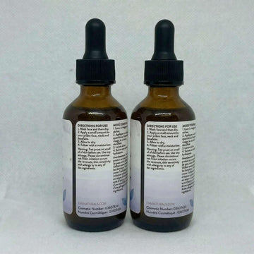 Dropper bottle shows niacinamide and hyaluronic acid blend for balanced skin