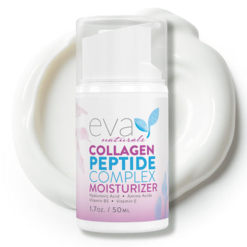 Eva Naturals Crema Noche Collagen Peptide en bote, hidratación intensiva para la piel.