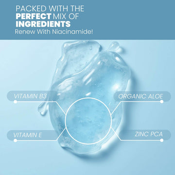 Eva Naturals Niacinamida Serum, ácido hialurónico, aporta hidratación suave.
