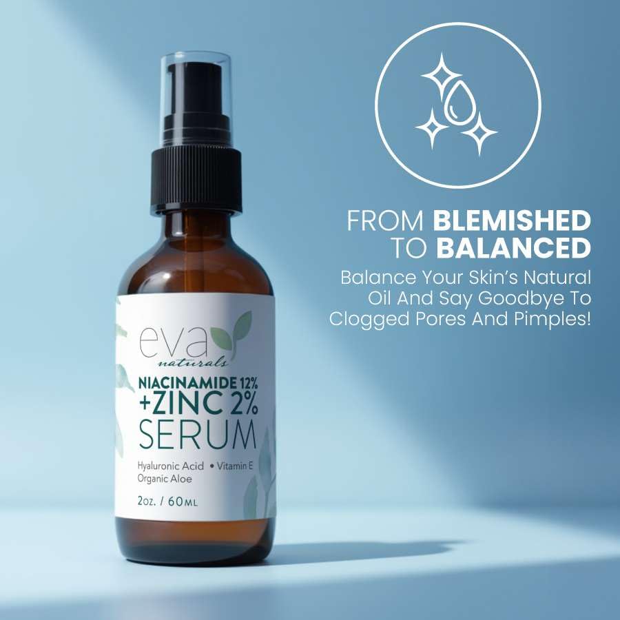 Sérum Eva Naturals Niacinamida 12% + Zinc: paquete doble para mayor constancia.