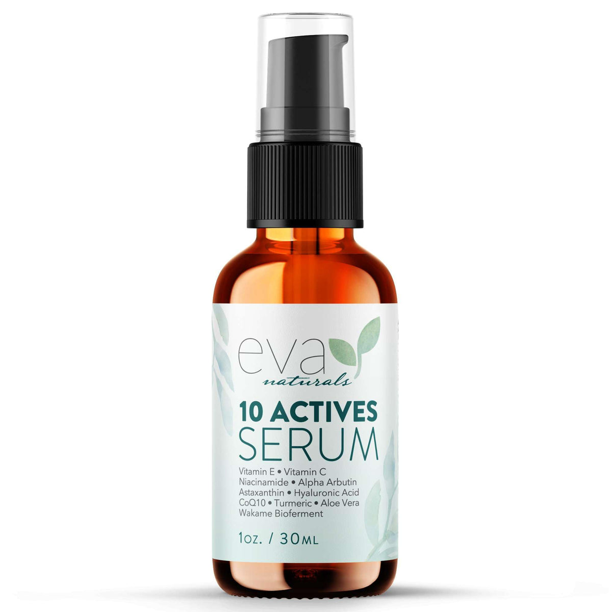 Eva Naturals Serum 10 Activos: tono uniforme y piel más clara.