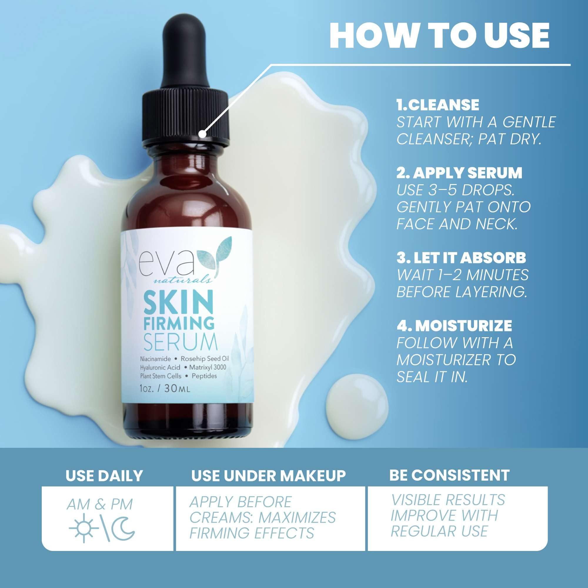 Acido hialuronico de Eva Naturals hidrata profundamente