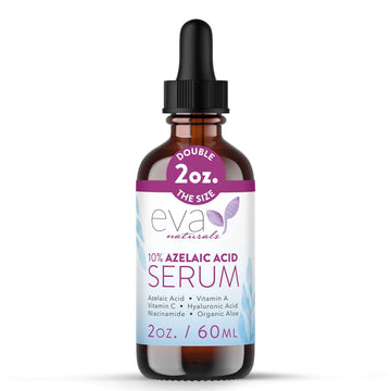Eva Naturals Serum azelaico en envase frontal, ideal para piel sensible y tono más uniforme.