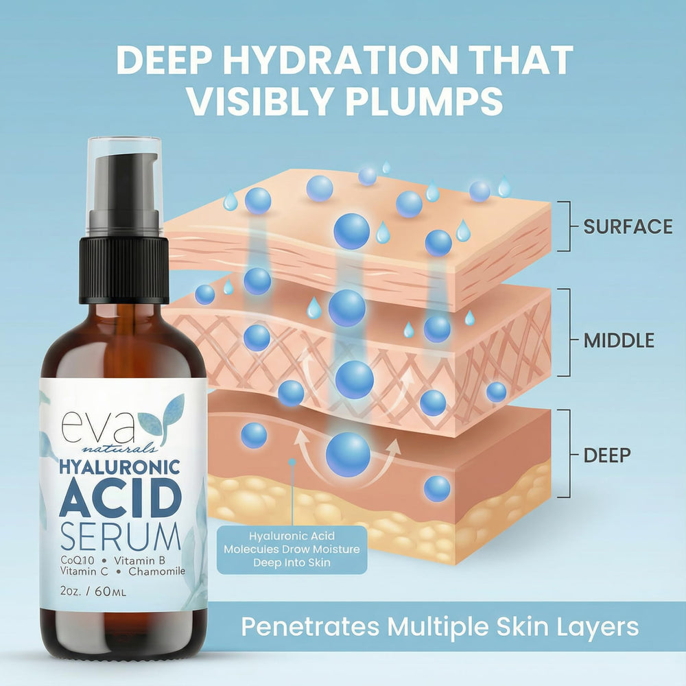 Producto dermatológicamente probado por Eva Naturals.