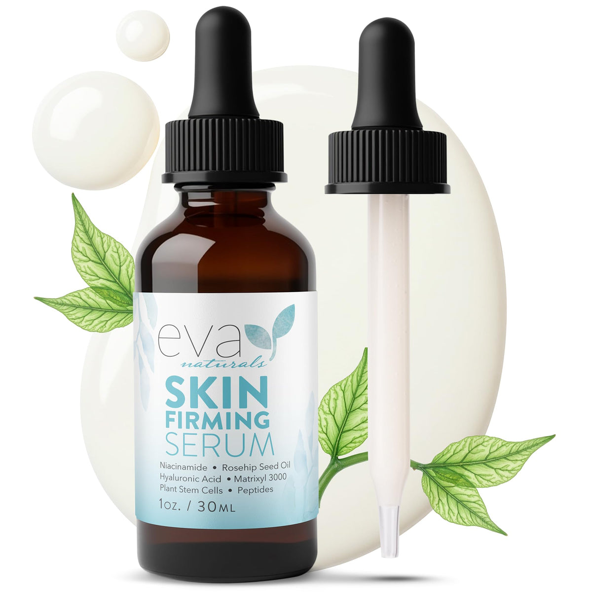 Serum Eva Naturals firmeza en frasco para elasticidad de la piel