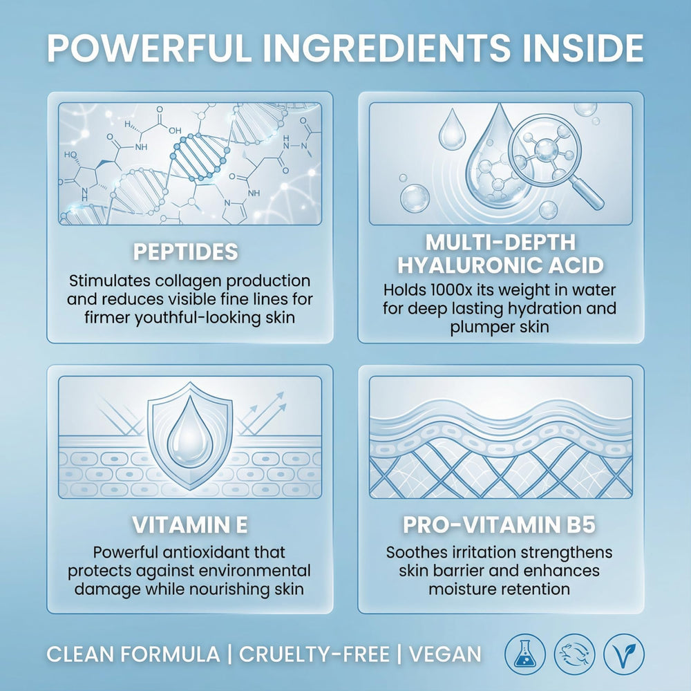 Fórmula vegana sin fragancia de Eva Naturals para piel sensible.