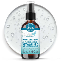 Eva Naturals Matrixyl3000 Argireline suero, frasco elegante, hidratación diaria para la piel