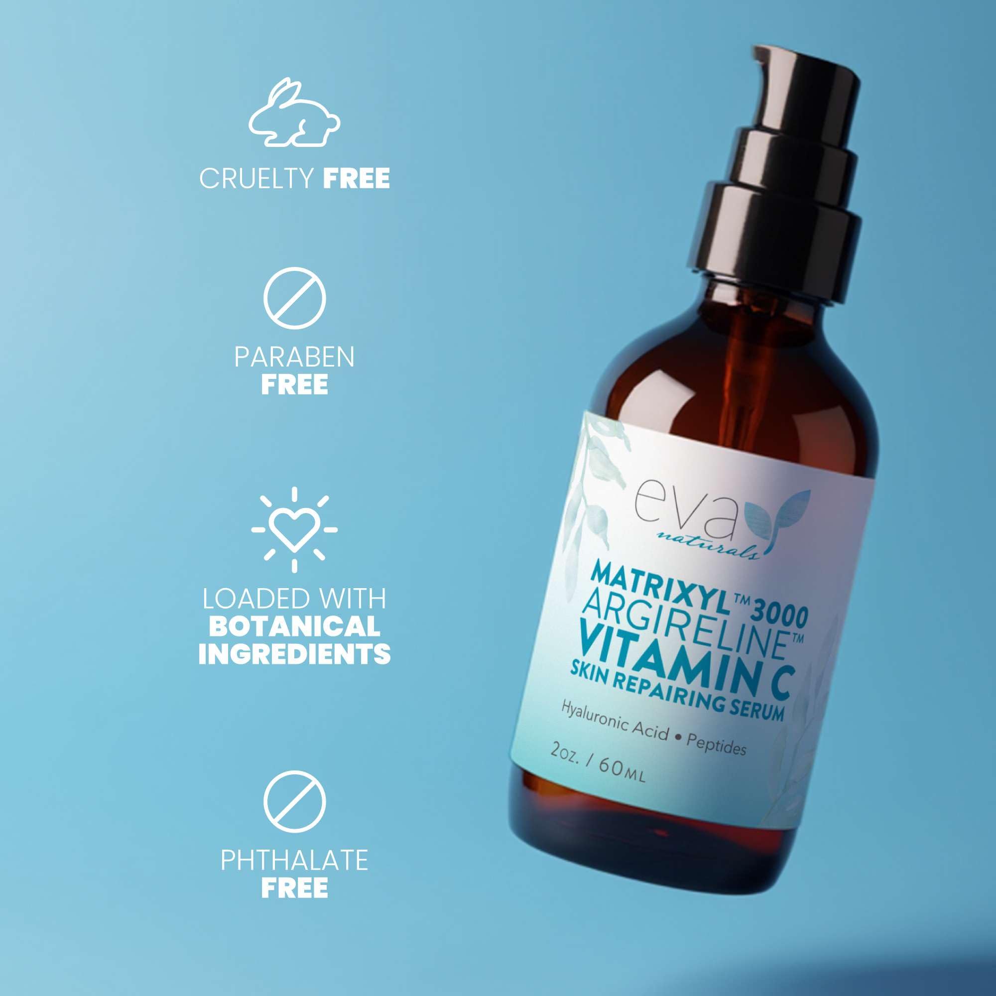 Eva Naturals Matrixyl3000 Argireline, rutina diaria, ideal para incorporar en el cuidado de la piel