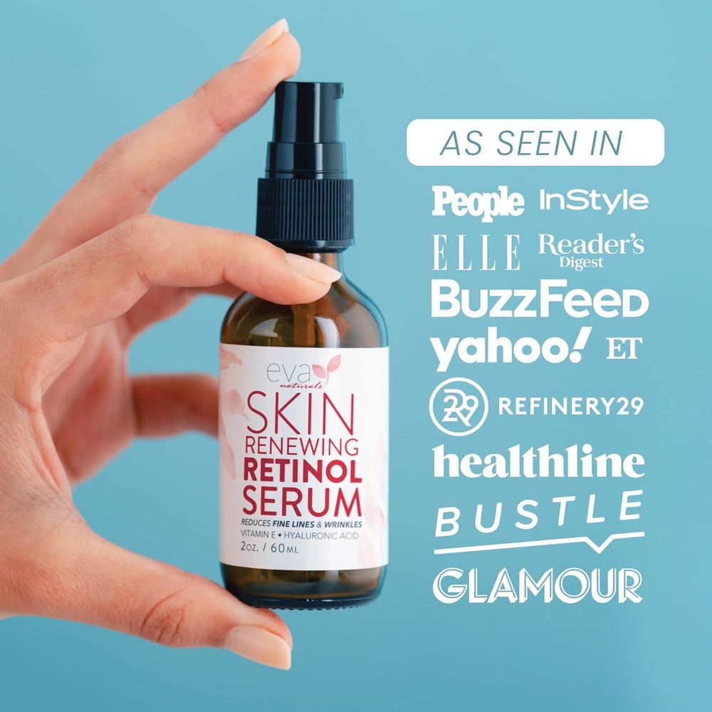 Paquete de dos unidades de Eva Naturals Retinol Serum para dos rutinas.