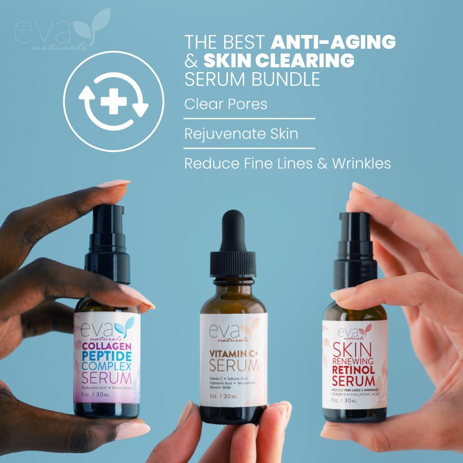 Eva Naturals serum retinol botella: suaviza líneas finas y poros visibles