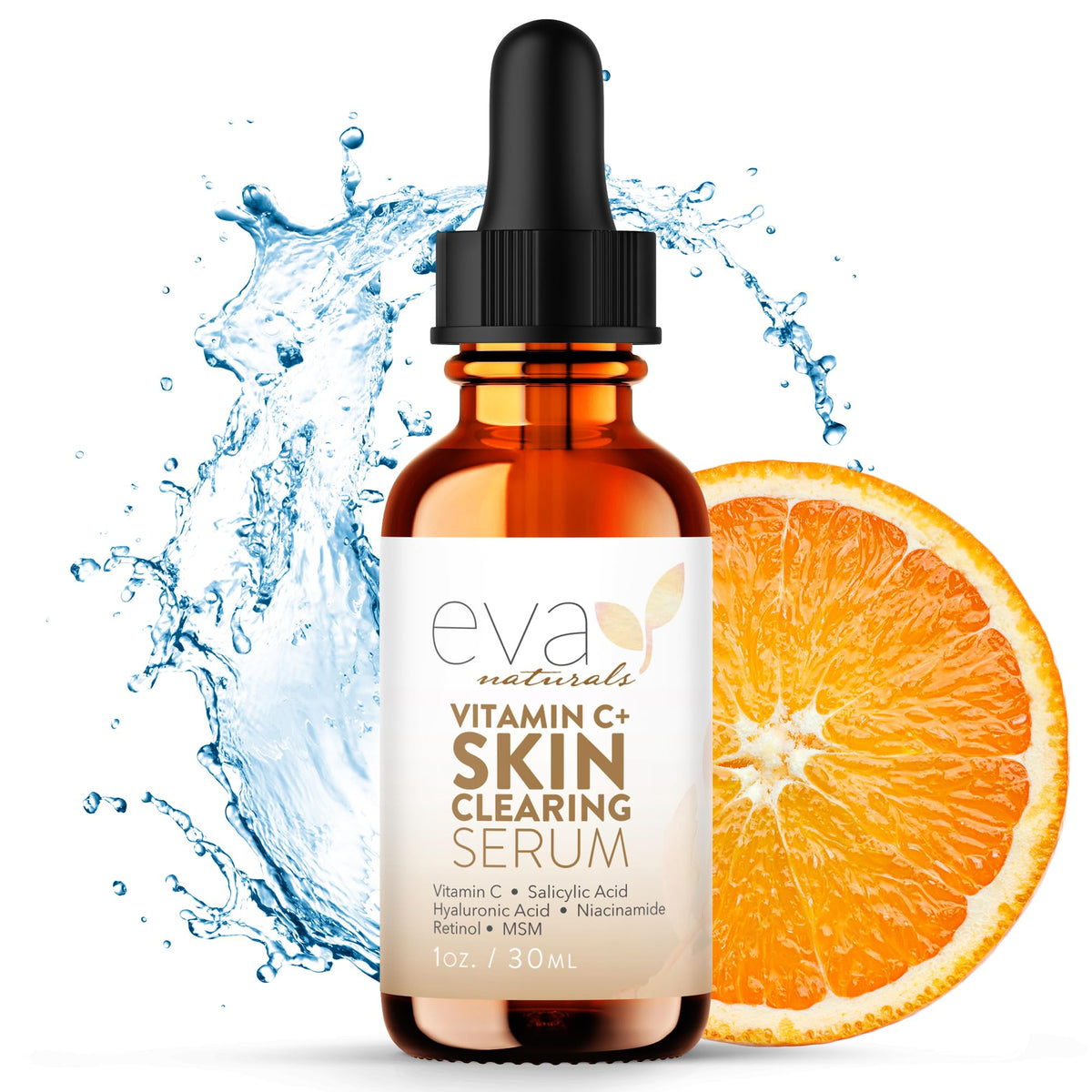 Sérum Eva Naturals Vitamina C con Retinol: botella lista para uso diario.