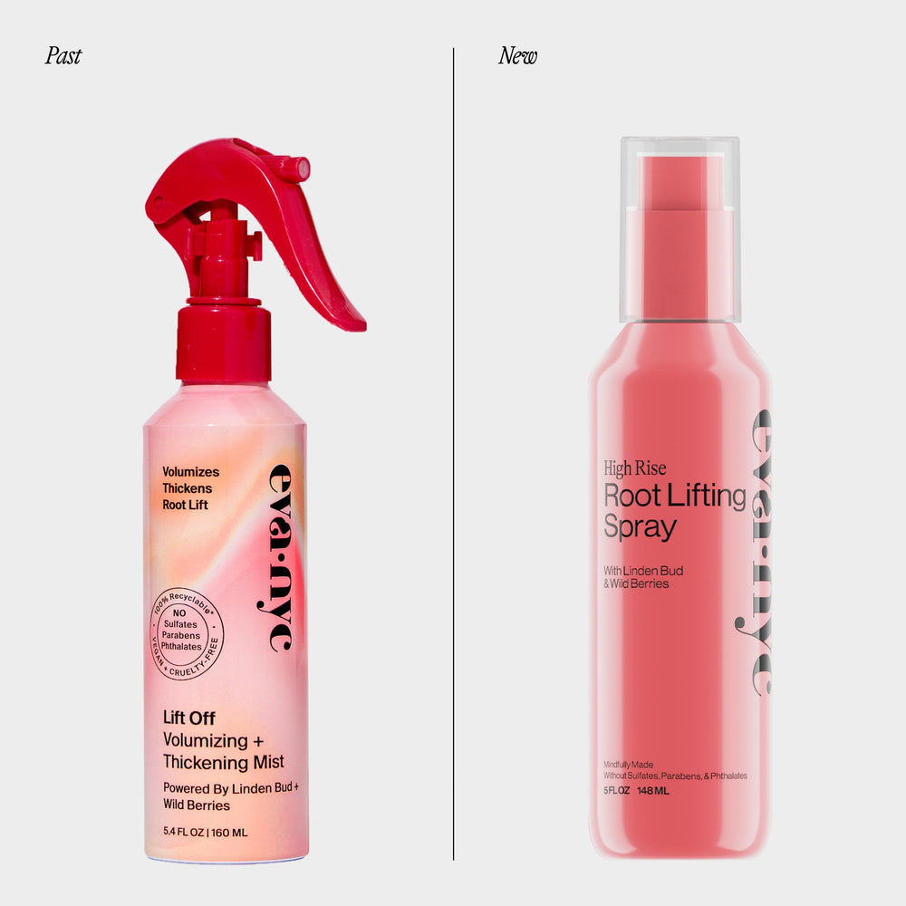 Eva NYC Aplicación en raíz levanta el cabello para cuerpo visible.