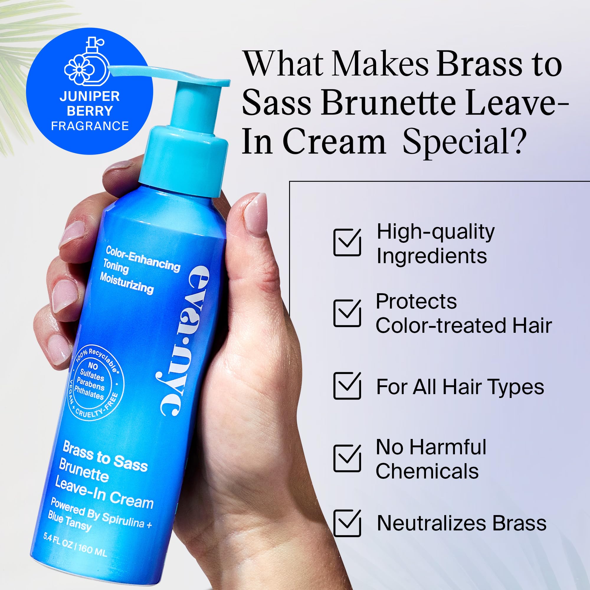 Eva NYC Brass to Sass Brunette aroma suave que mejora la rutina diaria.