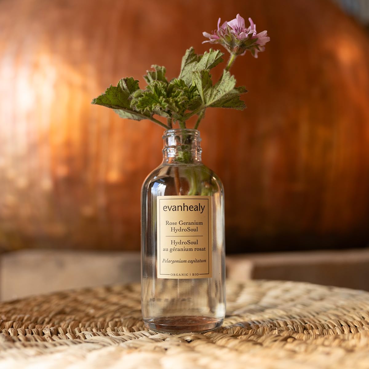 Geranium rosat et fleurs — infusion aromatique douce à utiliser sur la peau
