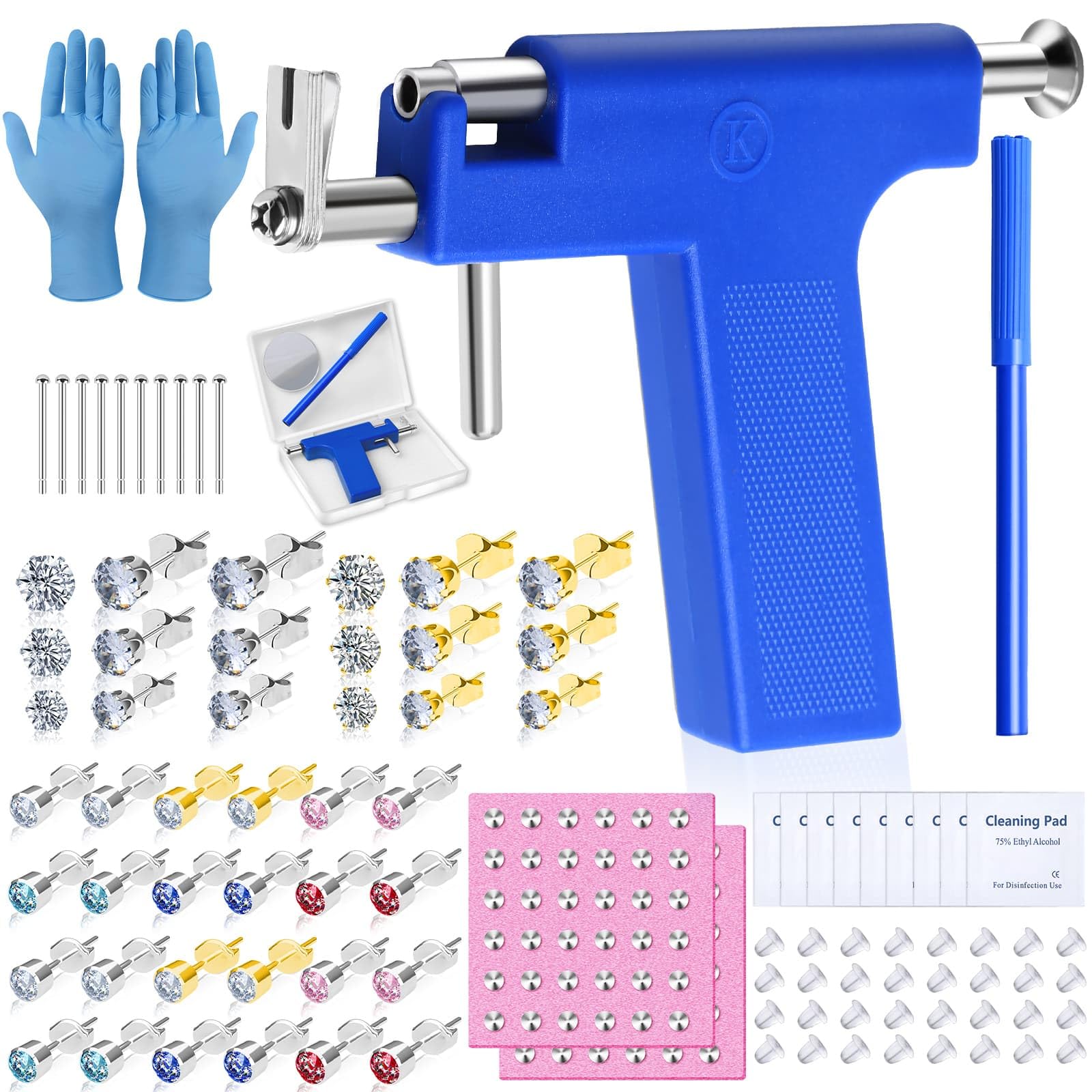 Kit de perforación Evatage azul listo para uso en casa.