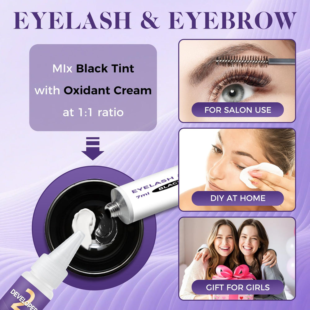 Eveellyn tono negro 7ml brinda color natural y duradero sin irritación.