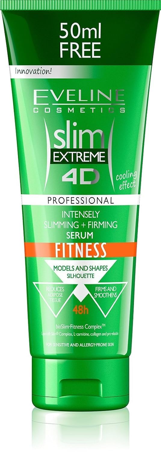 Eveline Cosmetics suero 4D adelgazante: bote para tonificar la silueta y mejorar la textura.