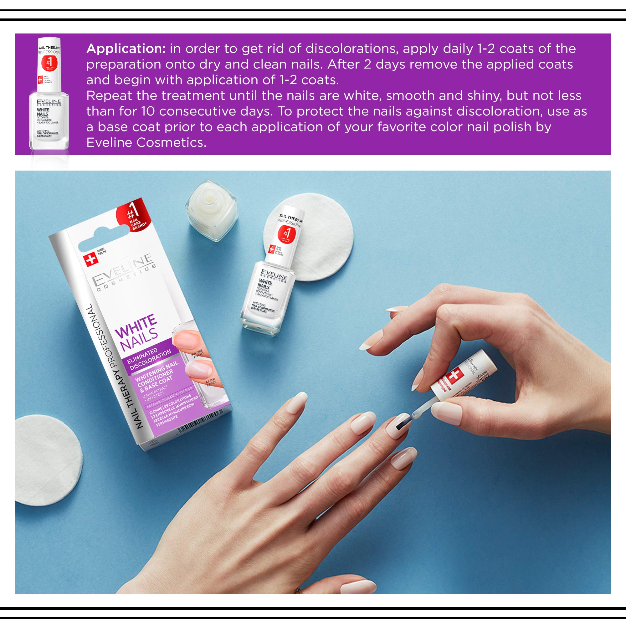 Eveline Cosmetics aporta tono lechoso delicado para uñas más ordenadas.