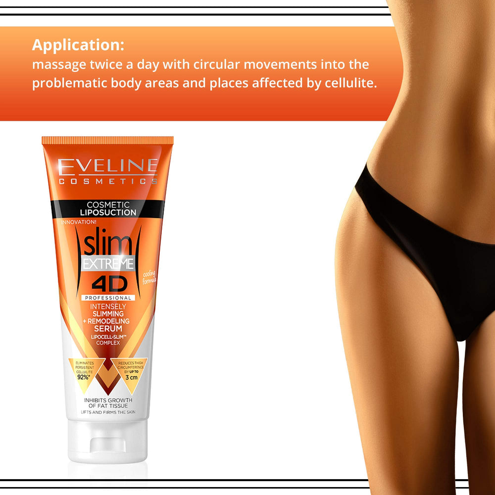 Packaging display of Eveline Slim Extreme 4D Liposuction Serum
