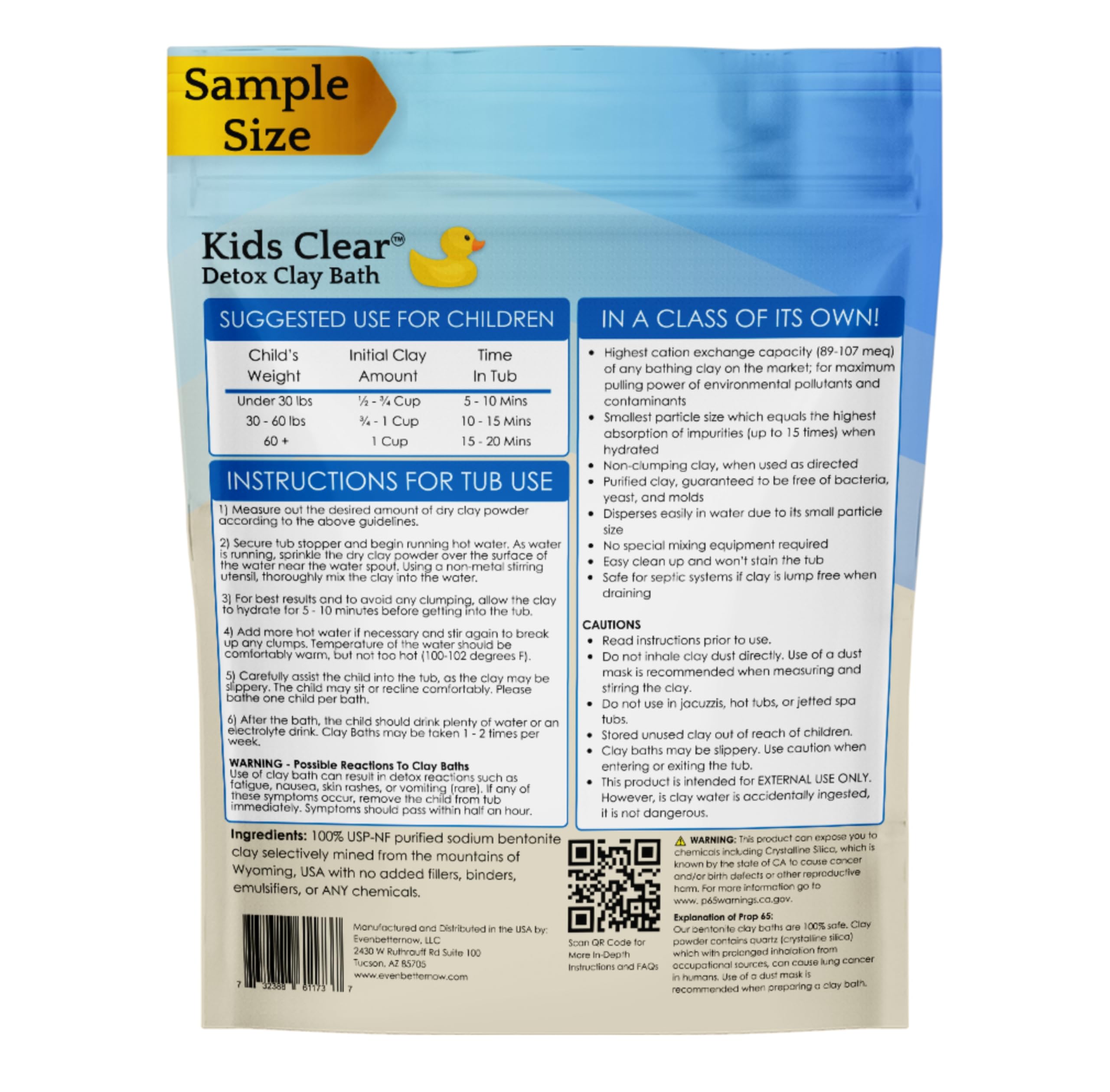 Evenbetternow Kids Clear Detox tamaño muestra perfecto para probar.