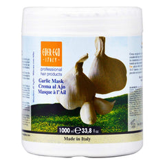Ever Ego Italy Garlic Mask Treatment, máscara capilar energizante para nutrir el cabello de forma natural.