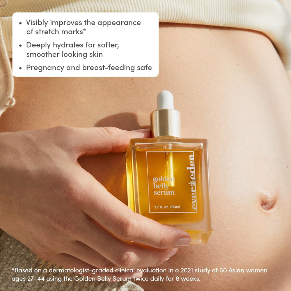 Evereden aceite barriga textura ligera: hidratación profunda durante el embarazo.