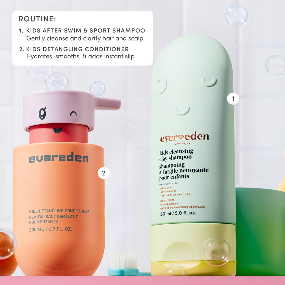 Evereden After Swim Shampoo limpia post-cloro sin resecar el cabello.