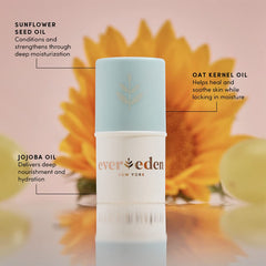 Evereden Baby Lip Balm application shot, soft glide for squirmy toddlers.