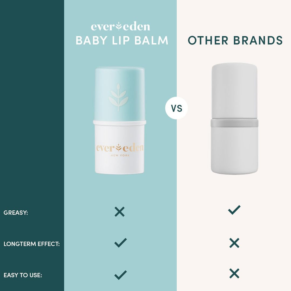 Evereden Baby Lip Balm ultra-soft application on lips, gentle protection.