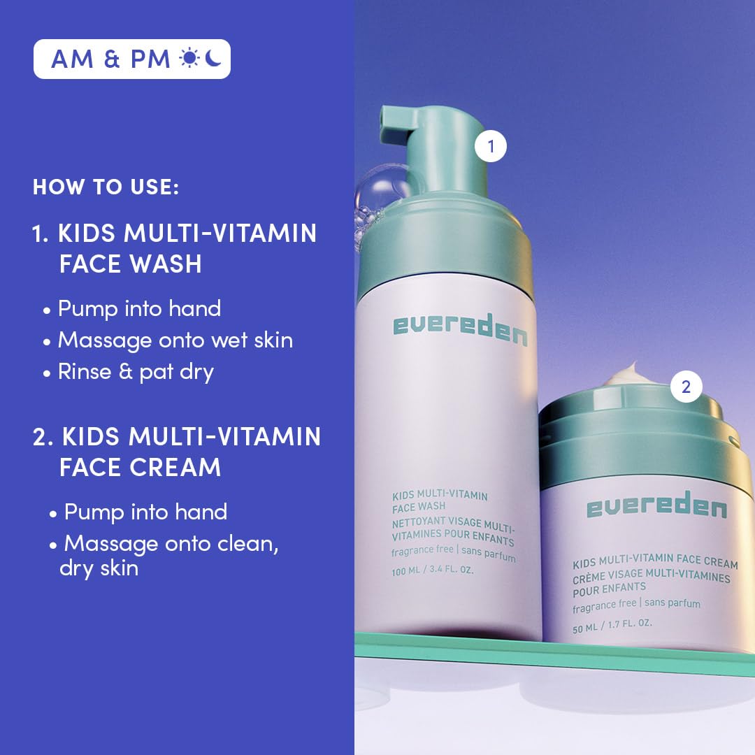 Evereden crema hidratante para niños sin fragancia, hidrata piel delicada.