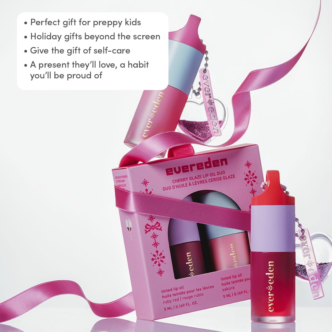 Evereden envase brillo labial regalo, perfecto para compartir.