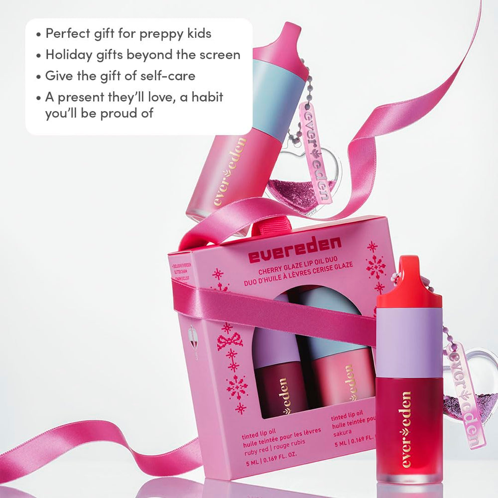 Evereden envase brillo labial regalo, perfecto para compartir.