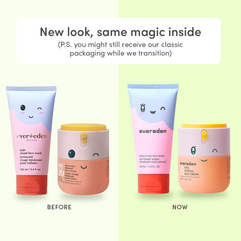 Evereden crema mineral SPF20 para niños: protección diaria sin irritación.