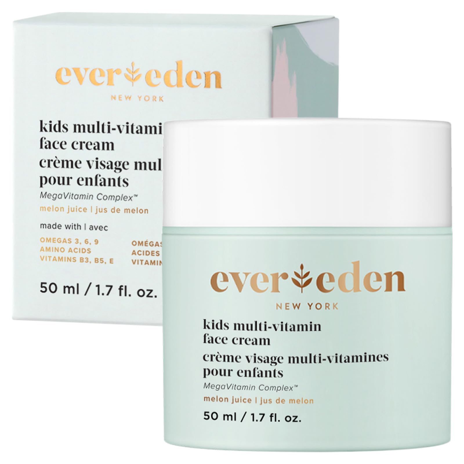 Evereden Kids Face Cream Melón: botella y fragancia suave para uso diario