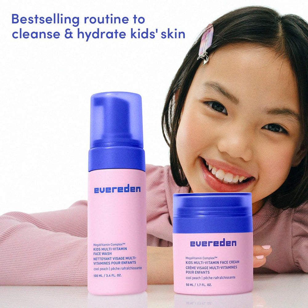 Desarrollado por dermatologos para piel de niños, confianza con Evereden.