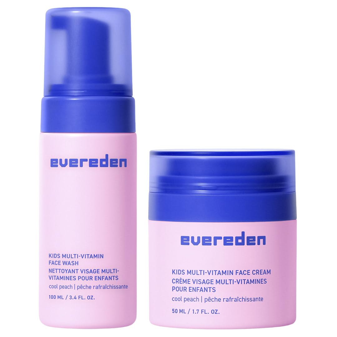 Evereden jabon facial multivitaminico para niños, limpieza suave con vitaminas.