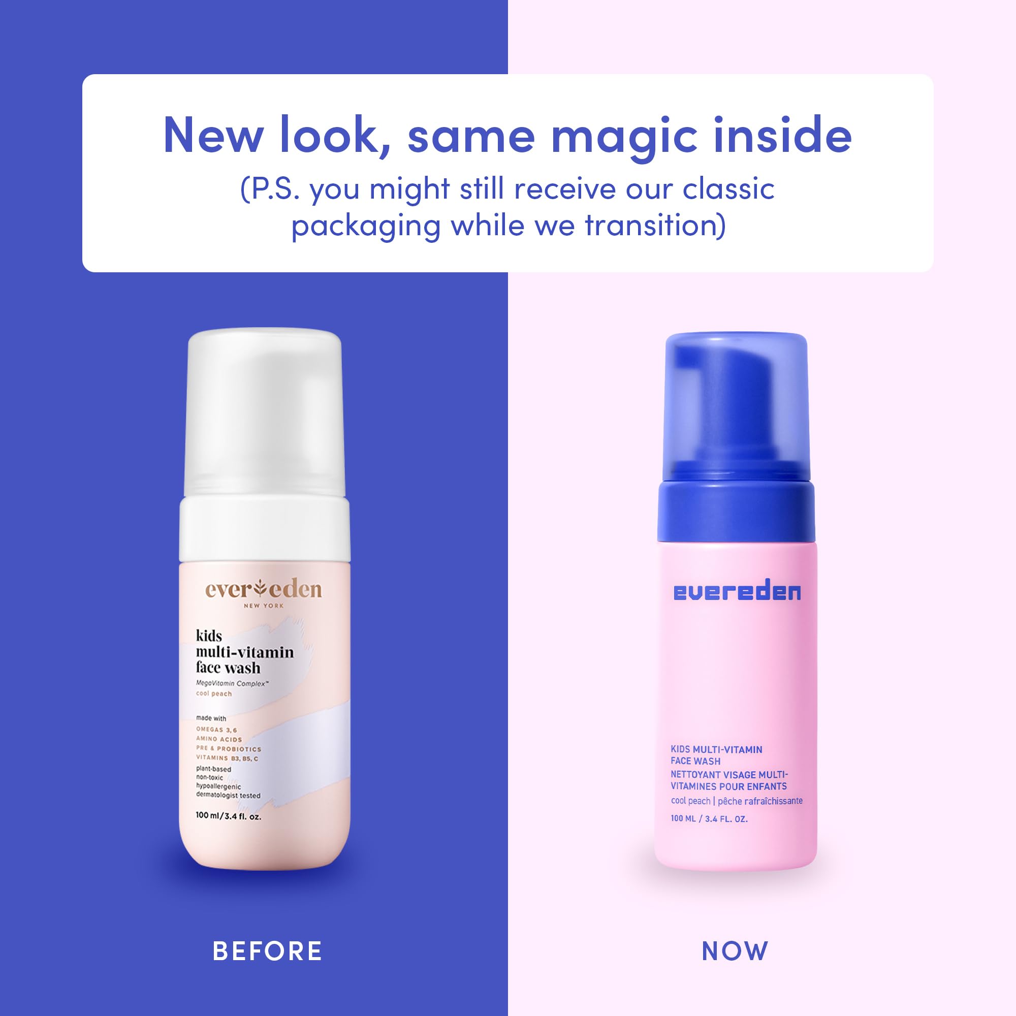 Evereden limpieza facial espuma suave, textura esponjosa que cuida la piel de los niños.