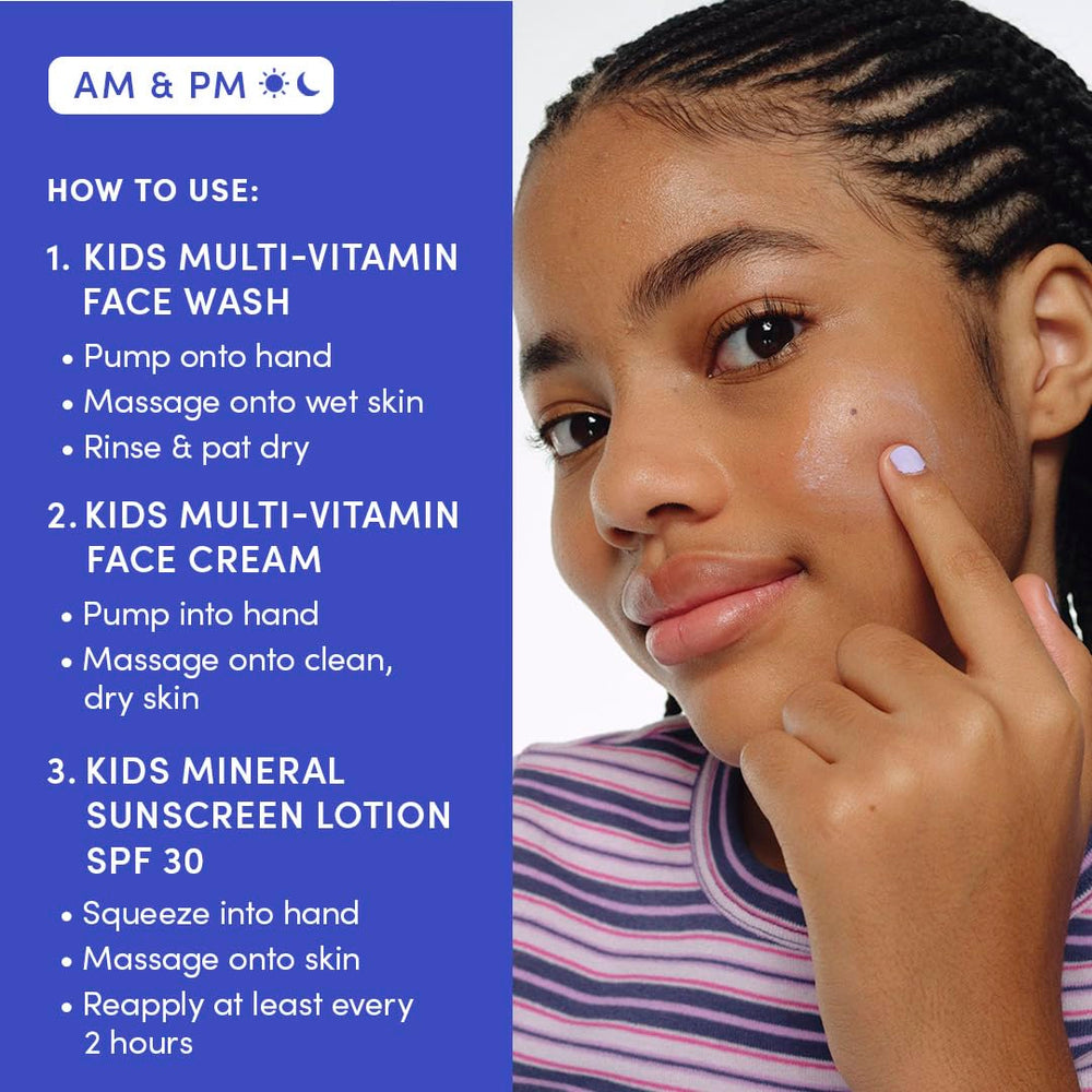 Evereden set de cuidado facial para niños y preadolescentes.
