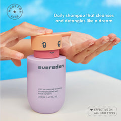 Evereden Shampooing Enfants - Cheveux longs démêlés et brillance naturelle.