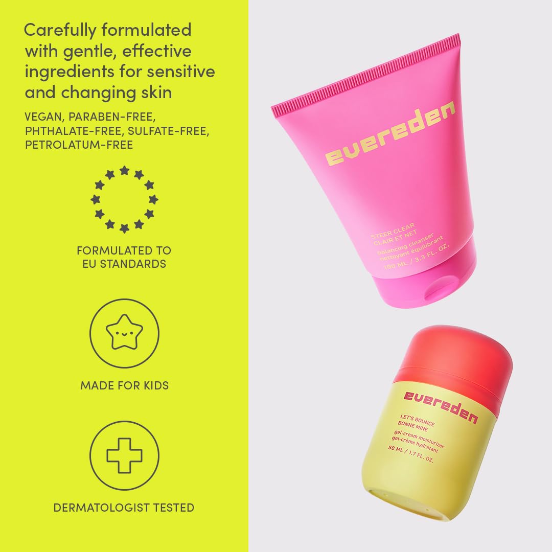 Evereden Steer Clear limpiador gel jalea, aroma neutro para piel sensible