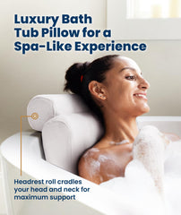 Everlasting Comfort, almohada de baño, muestra ventosas antideslizantes para sujeción estable